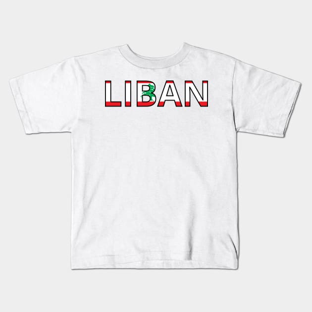 Drapeau Liban Kids T-Shirt by Pixelforma